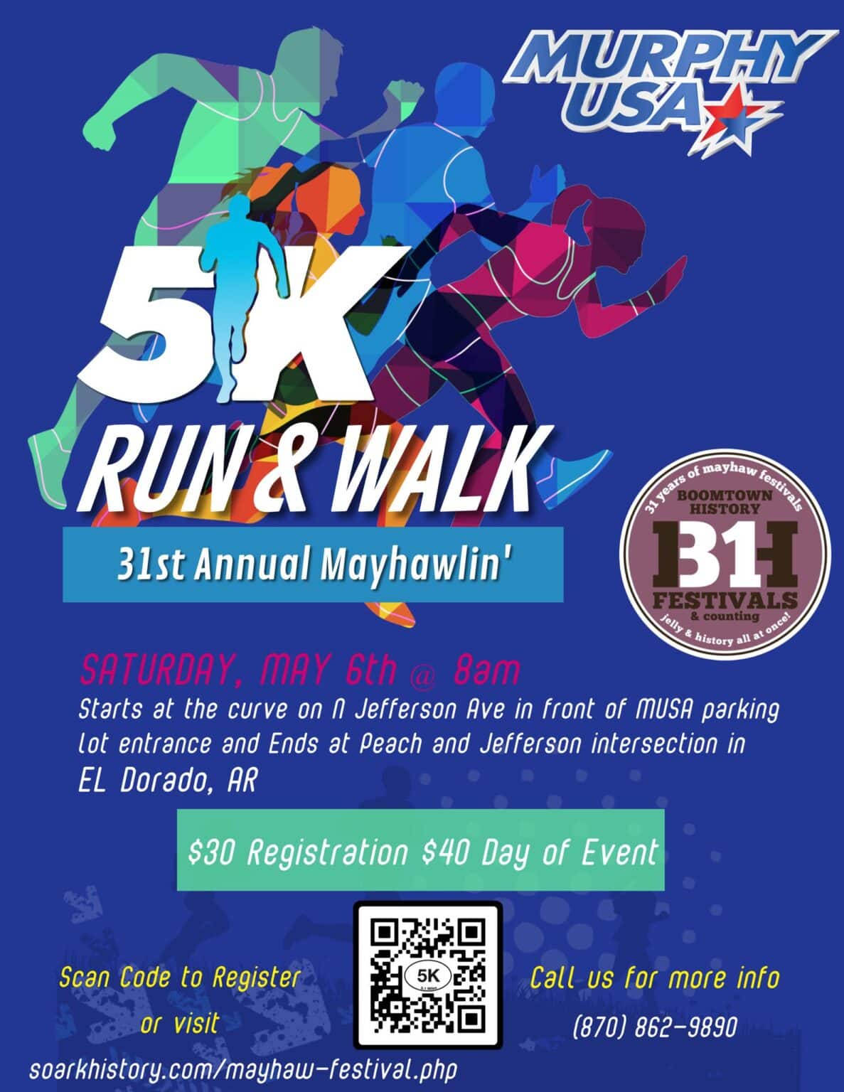 31st Annual Mayhawlin' 5K Run & Walk El Dorado, Arkansas