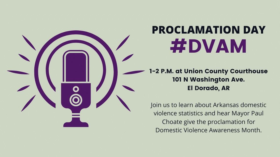 Proclamation For Domestic Violence Awareness Month - El Dorado, Arkansas